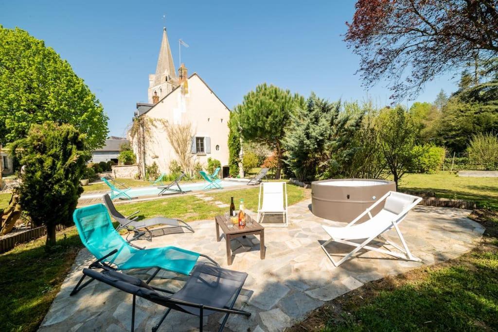Le Clos Du Tilleul Fabuleuse Propriete 15 A 30 Pers Piscine Au Coeur D'Un Charmant Village Thilouze Eksteriør bilde